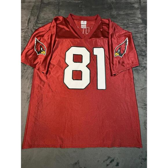 Arizona Cardinals Jersey Mens Large Red Anquan Boldin #81 NFL Vintage - Picture 6 of 8